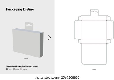 Tuck End Box Dieline template