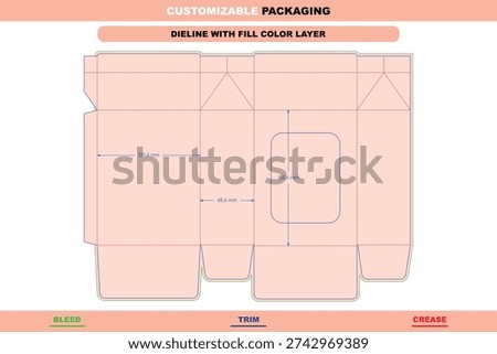 Tuck end box dieline variations with custom dimensions window cutouts versatile packaging design template customizable elegant folding carton layout packaging die line