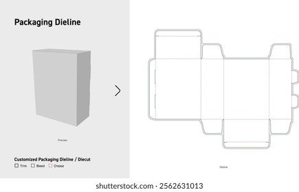 Tuck End Box Double sided lock Dieline