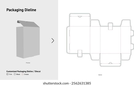 Tuck End Box Double sided auto lock Dieline