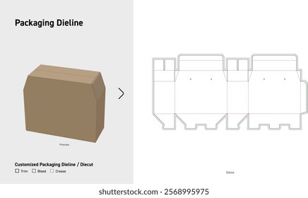 Tuck End Box with handle Dieline