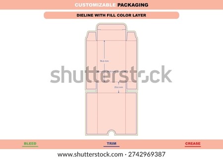 Tuck end box variations folding carton dieline customizable template with paper material die line included vector template printable layout modern product packaging mockup