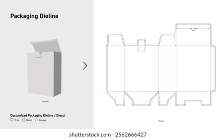 Tuck end boxes auto bottom snap lock Box dieline