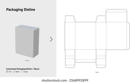 Tuck End buffer insert Box Dieline