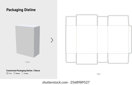 Tuck End cartridge Box Dieline