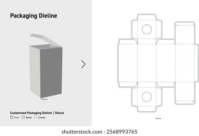 Tuck End double insert Box Dieline