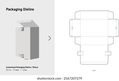 Tuck End double tray snap lock Box Dieline 