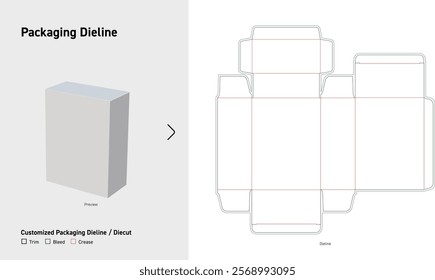 Tuck End insert style Box Dieline