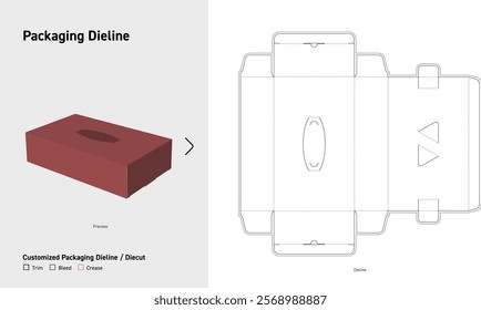 Tuck End lock insert Box Dieline