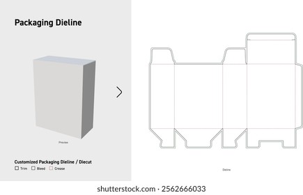 Tuck End Mailer Box Dieline