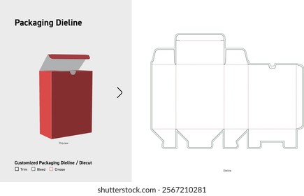 Tuck End nail buckle Box Dieline