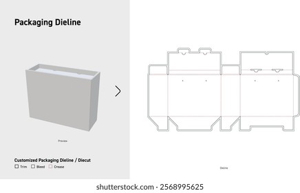 Tuck End overlapping Box Dieline