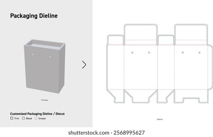 Tuck End overlapping Box Dieline