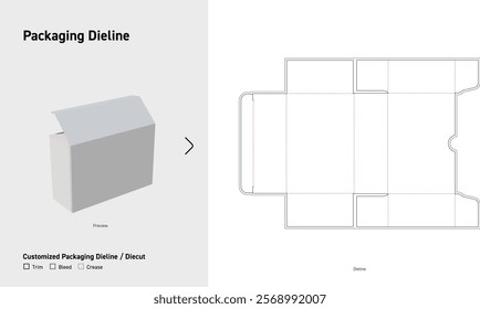 Tuck End round cut bucklesBox Dieline