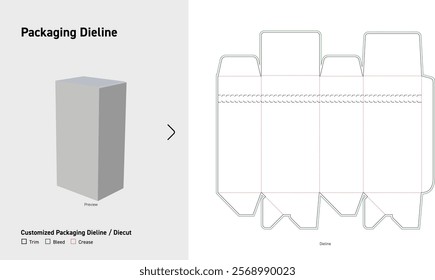 Tuck End side zipper Box Dieline