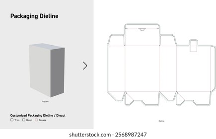 Tuck End snap lock Box Dieline