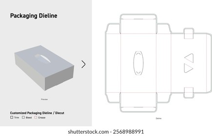 Tuck End snap lock Box Dieline