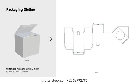 Tuck End snap lock Box Dieline