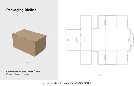 Tuck End snap lock Box Dieline