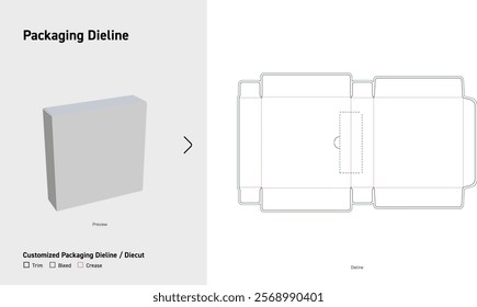 Tuck End tear line Box Dieline