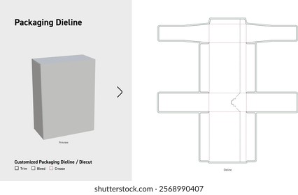 Tuck End tear line Box Dieline