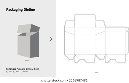 Tuck End tear strip Box Dieline