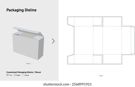 Tuck End trans Box Dieline