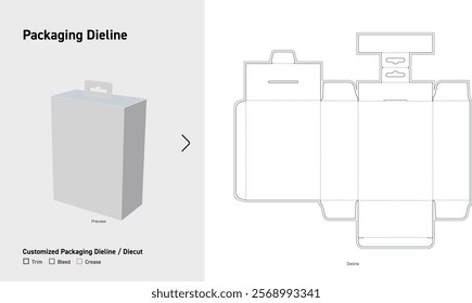 Tuck End variation Box Dieline