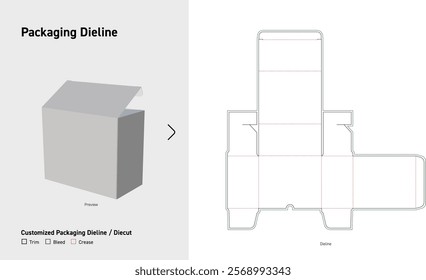 Tuck End variation Box Dieline