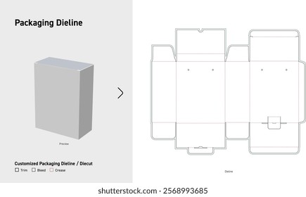 Tuck End variation Box Dieline