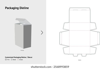 Tuck End variation Box Dieline