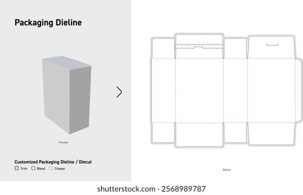 Tuck End zipper Box Dieline