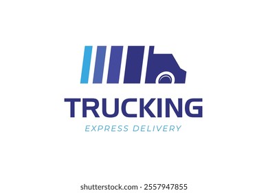 Tuck express delivery logo icon design. with speed vector symbol for logistic, shipment logo template