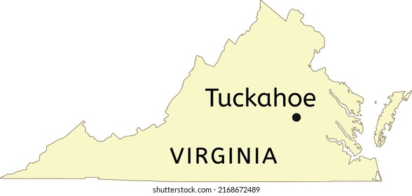 Tuckahoe census-designated place location on Virginia map