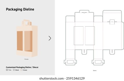 Tuck-End Box Variations for Retail Packaging with two window