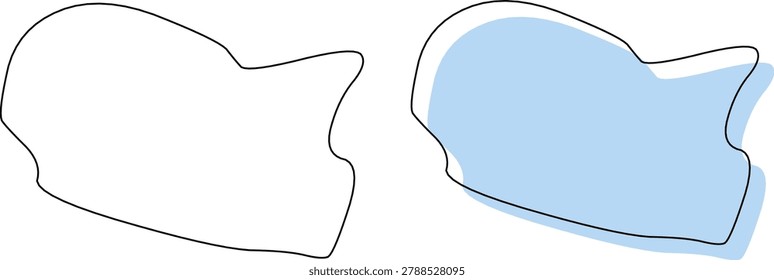Tucker County West Virginia map outline silhouette graphic illustration vector design with Parsons county seat.