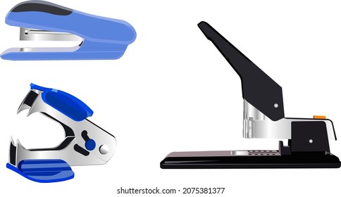 Tucker-stapler.Office supplies stationery. Vector illustration