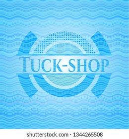 Tuck-shop water representation style badge.