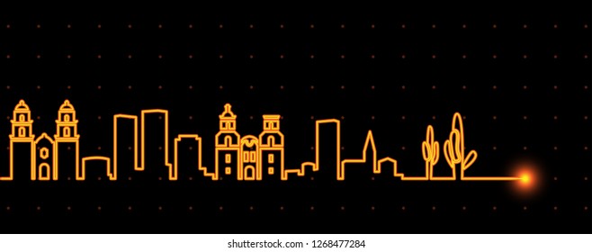 Tucson Light Streak Skyline