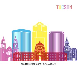 Tucson V2 skyline pop in editable vector file