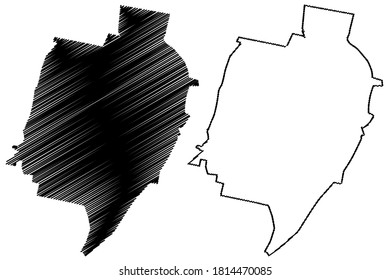 Tucuman City (Argentine Republic, Tucuman Province) map vector illustration, scribble sketch City of San Miguel de Tucuman map