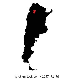 Tucuman province highlighted on Argentina map Vector EPS 10