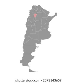 Tucuman Province map, administrative division of Argentina. Vector illustration.