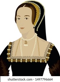 Tudor Queen Anne Boleyn, 2nd Wife of Henry VIII