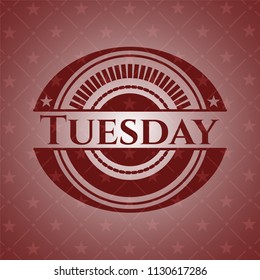 Tuesday badge with red background