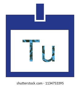 Tuesday calendar icon.Vector