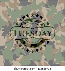 Tuesday camouflaged emblem