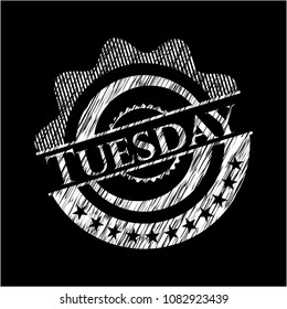  Tuesday with chalkboard texture