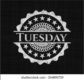 Tuesday with chalkboard texture