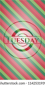 Tuesday christmas style emblem.